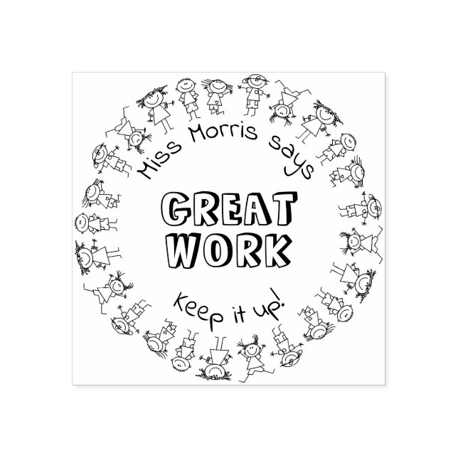 Individuelle Name Lehrer sagt großartige Briefmark Gummistempel (Prägung)