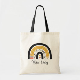 Individuelle Name Lehrerin Rainbow Tote Bag Tragetasche