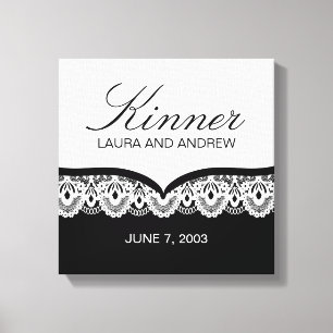 Individuelle Name Leinwand mit Schnürsenkel (schwa
