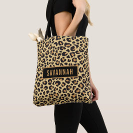 Individuelle Name Leopard Tierdruckmuster Klassisc