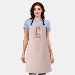 Individuelle Name Letter E Goldene Forelle Rose Ro Schürze