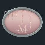 Individuelle Name Letter Rose Gold Glitzer Gürtels Ovale Gürtelschnalle<br><div class="desc">Gürtelschnallen mit Monogram Name Text Rose Gold Blush Glitzer Sparkle Personalisiert Geburtstag - Geburtstag oder Hochzeitsgeschenk / Beißig - Fügen Sie Ihren Buchstaben / Name - Text oder Entfernen - Make your Special Gürtelschnüre Geschenk - Verkleinern und verschieben oder entfernen und fügen Sie Text / Elemente mit Anpassungstool. Design von...</div>