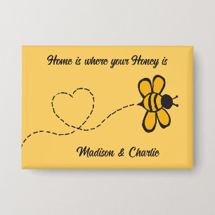 Individuelle Name Liebe Bee Button