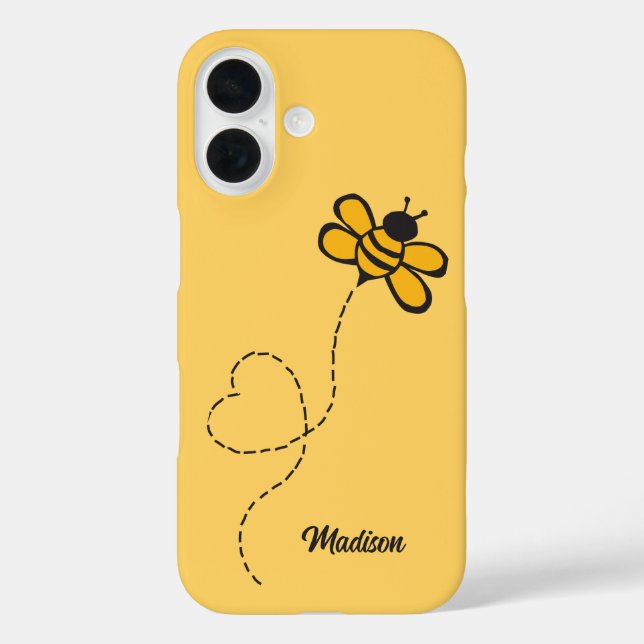 Individuelle Name Liebe Bee Case-Mate iPhone Hülle (Rückseite)
