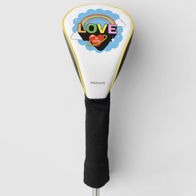 Individuelle Name "Liebe ist Liebe" Golf Headcover (Vorderseite)