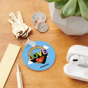 Individuelle Name "Liebe ist Liebe" Schlüsselanhänger
