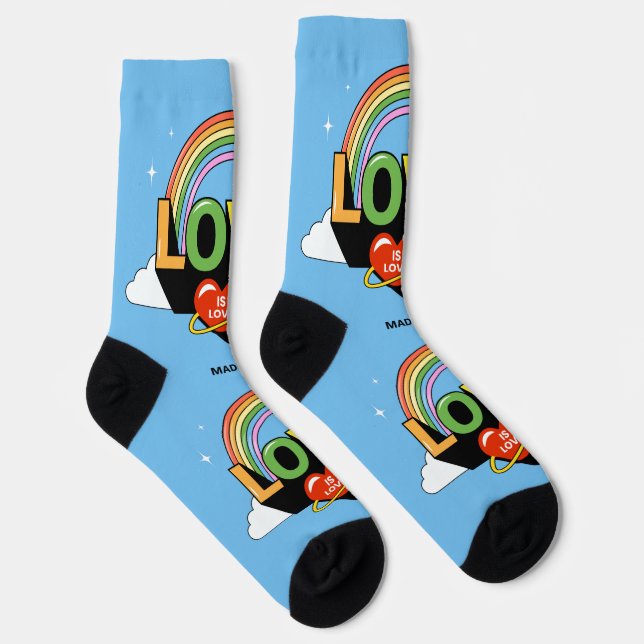 Individuelle Name "Liebe ist Liebe" Socken (Rechts)