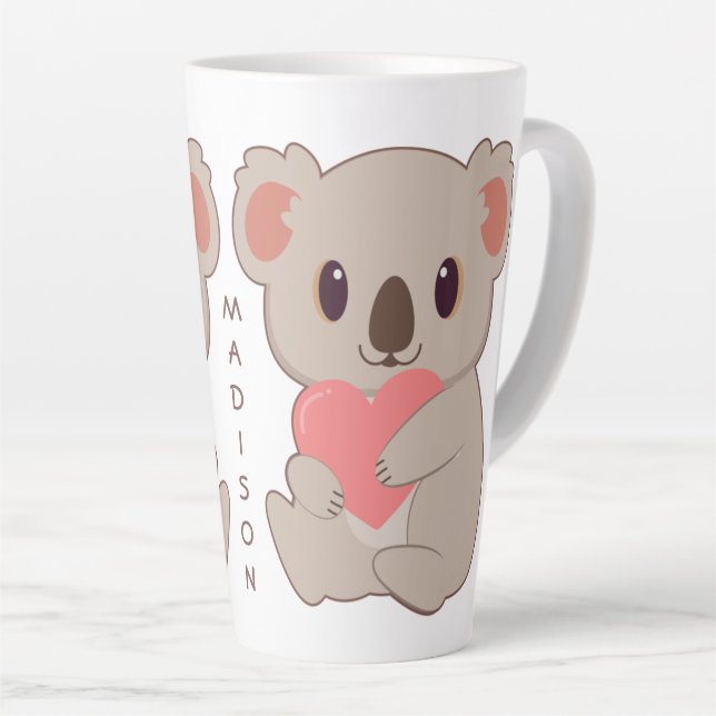 Individuelle Name Liebe Koala Milchtasse (Rechte Ecke)