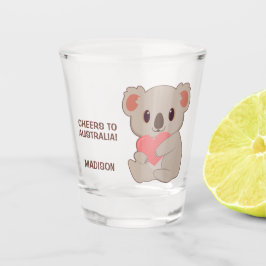 Individuelle Name Liebe Koala Schnapsglas