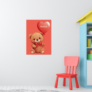 Individuelle Name Liebe Teddy Poster