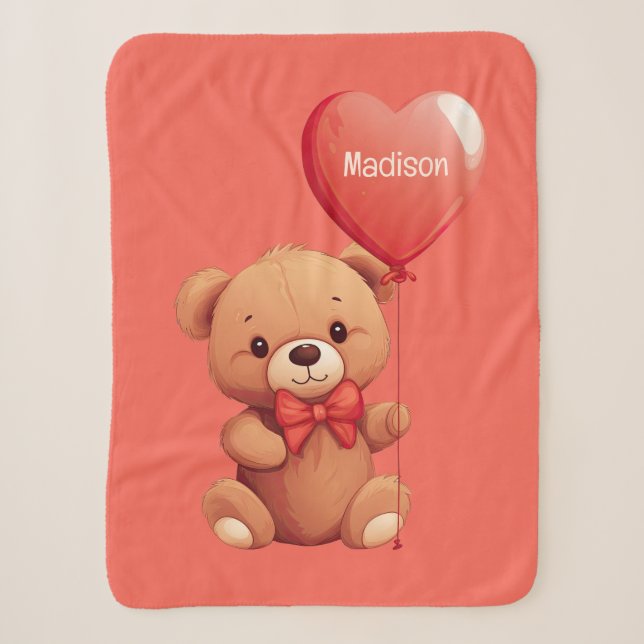 Individuelle Name Liebe Teddy Sherpadecke (Vorderseite)