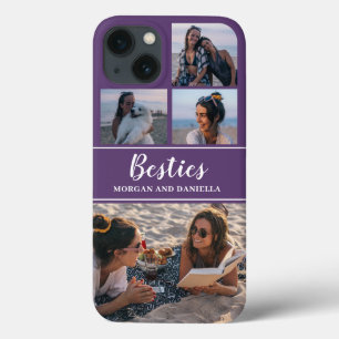 Individuelle Name Lila Best Friends FotoCollage Case-Mate iPhone Hülle