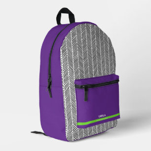 Individuelle Name Lila Personalisiert Bedruckter Rucksack