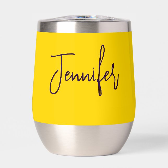 Individuelle Name lila Text gelb (Vorderseite)