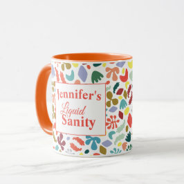 Individuelle Name Liquid Sanity Colorful Tasse