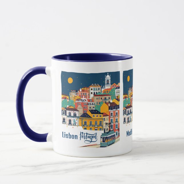Individuelle Name Lissabon Portugal Tasse (Links)