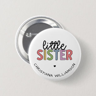 Individuelle Name Little Sister Niedlich Personali Button