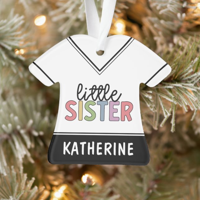 Individuelle Name Little Sister Niedlich Personali Ornament (Baum)