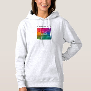 Individuelle Name-Logo Womens Modern Ash Grau Hoodie
