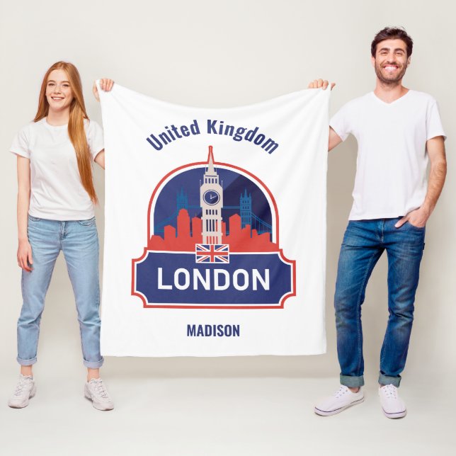 Individuelle Name London Fleecedecke (Beispiel)