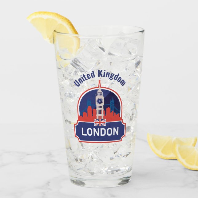 Individuelle Name London Glas (Vorderseite Ice)