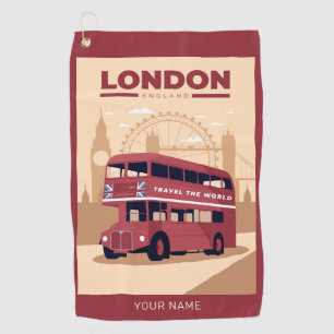individuelle Name LONDON Golfhandtuch