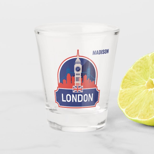 Individuelle Name London Schnapsglas (Vorderseite)
