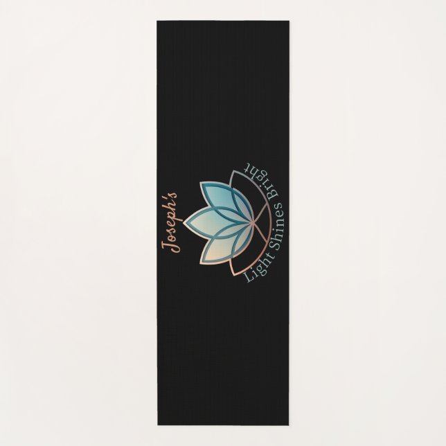 Individuelle Name Lotus Yoga Mat- [NAME] Shines he Yogamatte (Vorderseite)