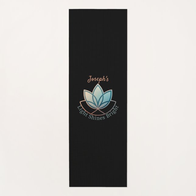 Individuelle Name Lotus Yoga Mat- [NAME] Shines he Yogamatte (Vorderseite)