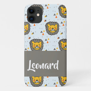 Individuelle Name Löwe Kopf blau Case-Mate iPhone Hülle