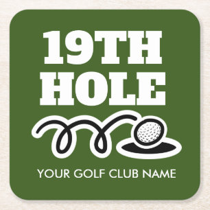 Individuelle Name lustige Golfclub-Untersetzer fü Rechteckiger Pappuntersetzer