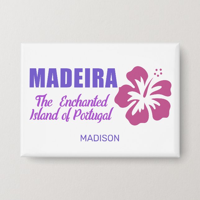 Individuelle Name Madeira Button (Vorderseite)