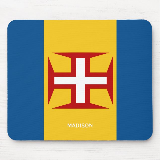 Individuelle Name Madeira Flag Mousepad (Vorne)