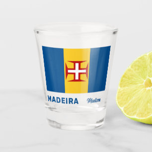 Individuelle Name Madeira Flag Schnapsglas