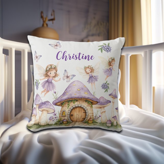Individuelle Name Magic Fairies Lila Garden Kissen (Von Creator hochgeladen)