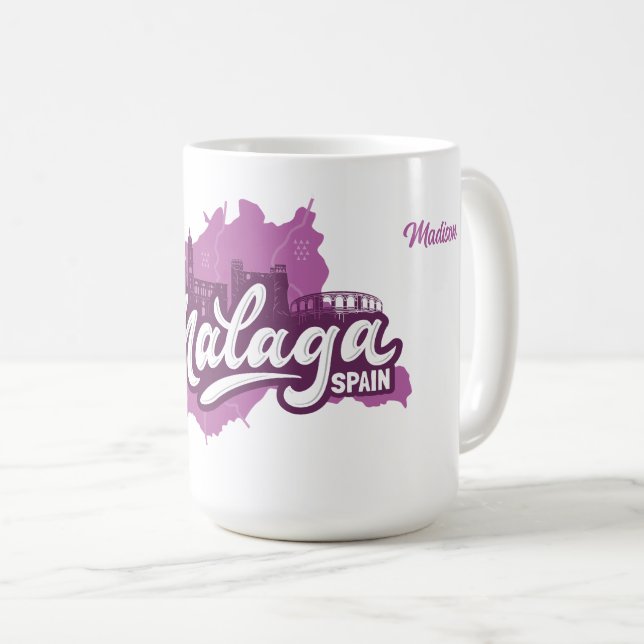 Individuelle Name Malaga Spanien Kaffeetasse (VorderseiteRechts)