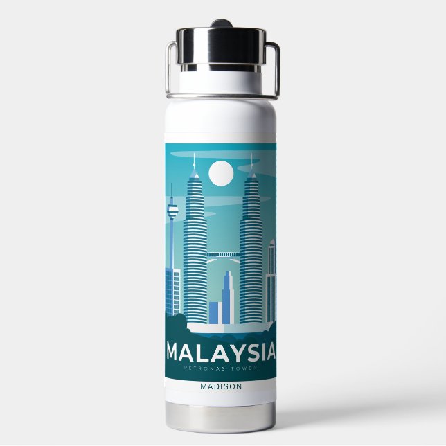 Individuelle Name MALAYSIA Trinkflasche (Hinten)