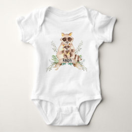 Individuelle Name Mama und Baby Raccoon Baby Bodys Baby Strampler