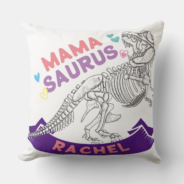 Individuelle Name Mamasaurus Mama Trex Dino Funny  Kissen (Vorderseite)