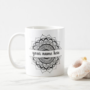 Individuelle Name Mandala Tasse