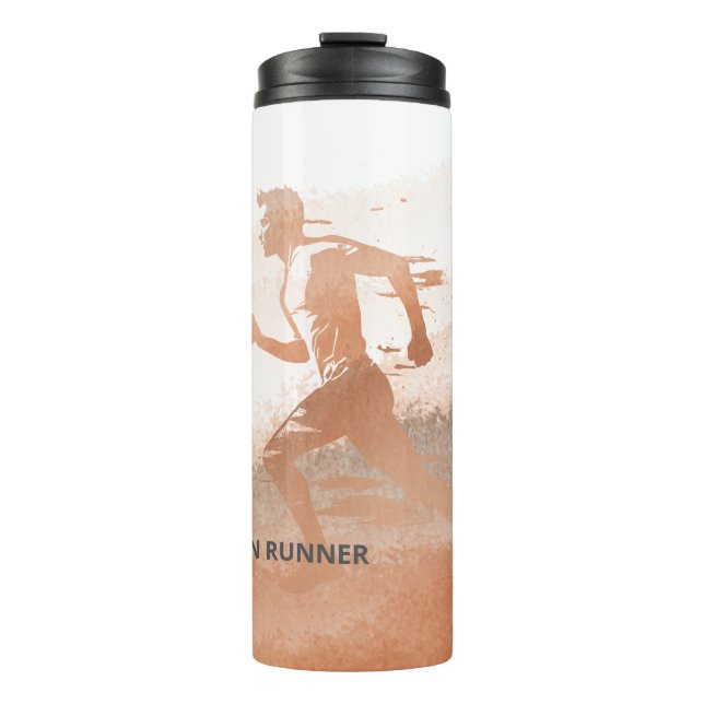 Individuelle Name Marathon Runner-Geschenk Thermosbecher (Vorderseite)