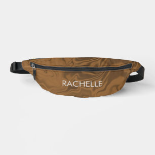 Individuelle Name Marmor braune Textur Bauchtasche