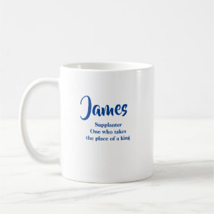 Individuelle Name Meaning James Blue Kaffeetasse