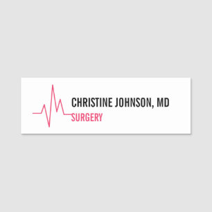 Individuelle Name  Medical Heartbeat  Ärzteschaft Namensschild