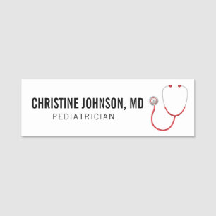 Individuelle Name Medizinisches Stethoskop Ärzt Namensschild