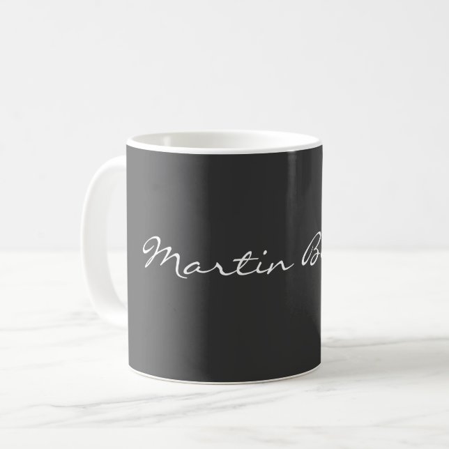 Individuelle Name Minimalistisch Modermodern Kaffeetasse (Vorderseite Links)