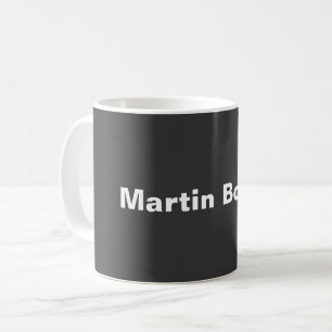 Individuelle Name Minimalistisch Modernes Grau Kaffeetasse