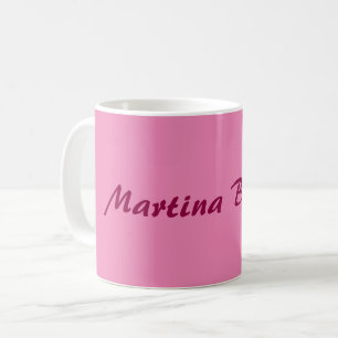 Individuelle Name Minimalistisch Modernes Rosa Kaffeetasse