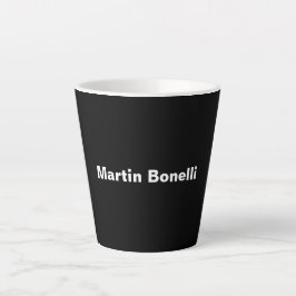 Individuelle Name Minimalistisch Modernes Schwarz- Milchtasse