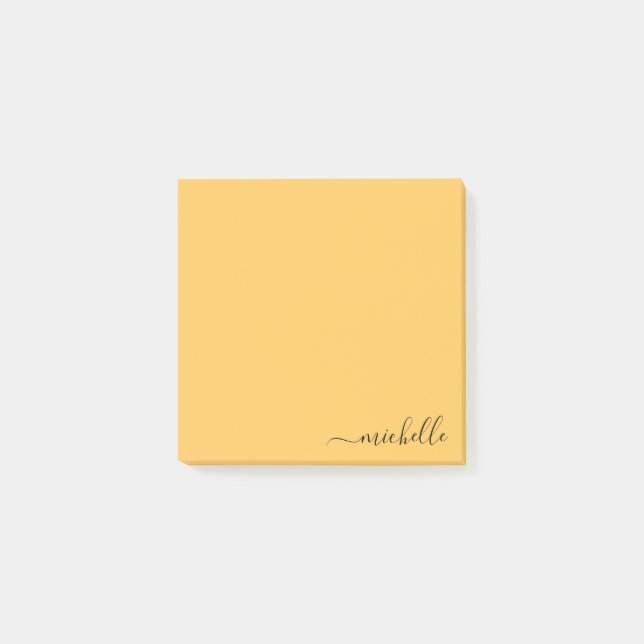 Individuelle Name Minimalistische Personalisierte  Post-it Klebezettel (Vorderseite)